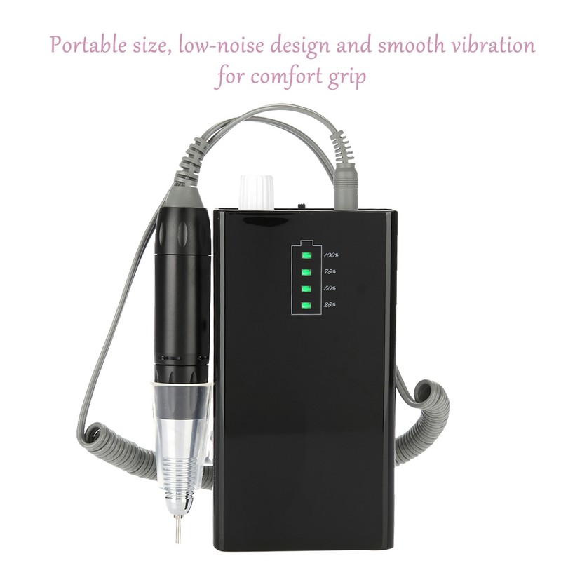 30000 RMP Electric Nail File Polisher Cordless Rechargeable Manicure Drill