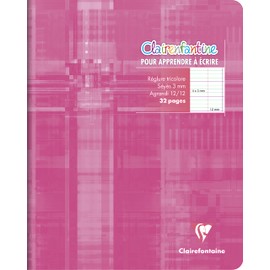 Clairefontaine - Ref 3796C - Staplebound Writing Notebook (32 Pages) - 17 x 22cm in Size, Séyès 3mm 12/12 squares Rulings, 90gsm Brushed Vellum Paper - Random Colour