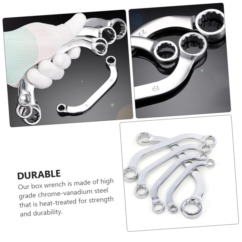 DOITOOL 5pcs Multi-functional Double Wrench Set c Steel Socket Box