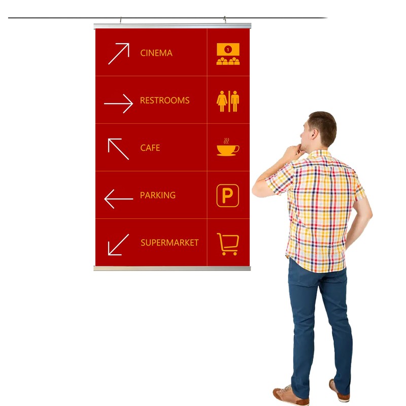 Banner Poster Rails Hanger Aluminum Rails Hanging Sign Frame Wall