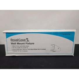 Royal Cove 12 in. Vanity in Fixture White Uses Two 60-Watt Incandescent Medium Base Lamps