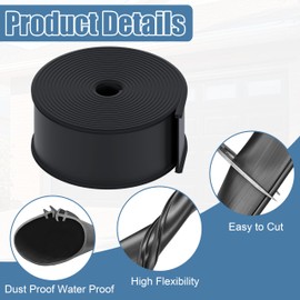 Garage Door Seals Bottom Rubber Fits Midland Double T Door Seal, Garage Door Weatherseal Seal, Weatherproofing Garage Door Seals 3 1/2''Width X 18 Feet Lenth