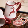 GMUNDNER KERAMIK Water Jug Capacity: 0.7 Litres Bordeaux Red Deer