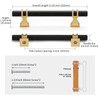 Lepatape 5 Pack 4 Inch Black and Gold Cabinet Pulls