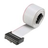sourcing map IDC 14 Pin Flat Ribbon Wire Grey Flexible