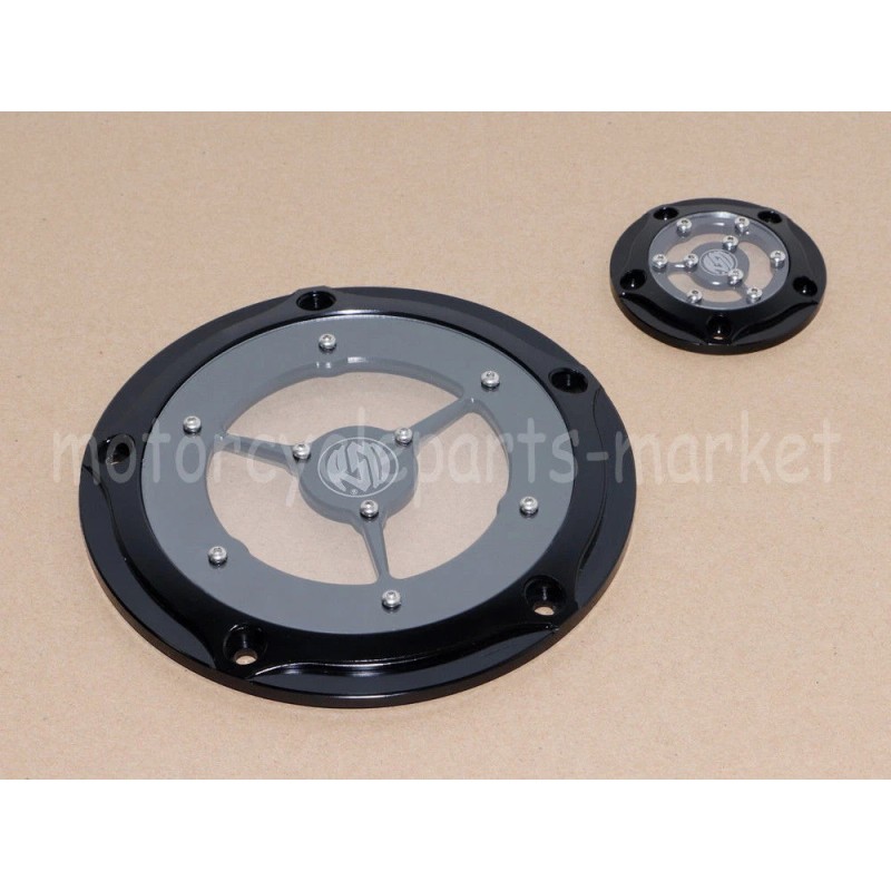 Unbraned RSD Clear Derby Timer Covers for Harley Touring Street