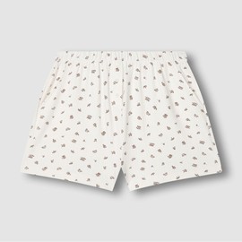 JAJU [JAJU/자주] 여 포인텔 숏 3부 라운지 팬츠_라이트브라운 [JAJU] Women's Pointelle Short 3-Part Lounge Pants_Light Brown