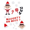 Christmas Elf Gel Window Stickers Decoration Set of 2 -