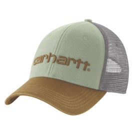 Carhartt Men's Canvas Mesh-Back Logo Graphic Cap, Sage