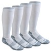 Dickies Men's Light Comfort Compression Over-the-calf Socks, White (4 Pairs),