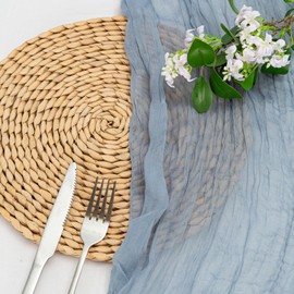 Cheesecloth Table Runner 13ft for Rustic Party Design, Farmhouse Decor, Birthday Party, Retirement Party and Wedding Table Decorations