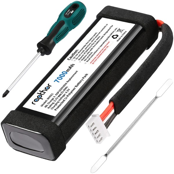 rapthor 7000mAh Replacement Battery Compatible with JBL Charge 3 Speaker