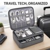 Large Capacity Travel Electronics Organizer Bag, Water-Resistant Cable and Charger