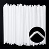 ALINK 500-Pack White Flexible Plastic Drinking Straws, Solid White Disposable