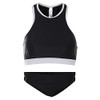 La-V Girls' Two-Piece Sports Bikini, black