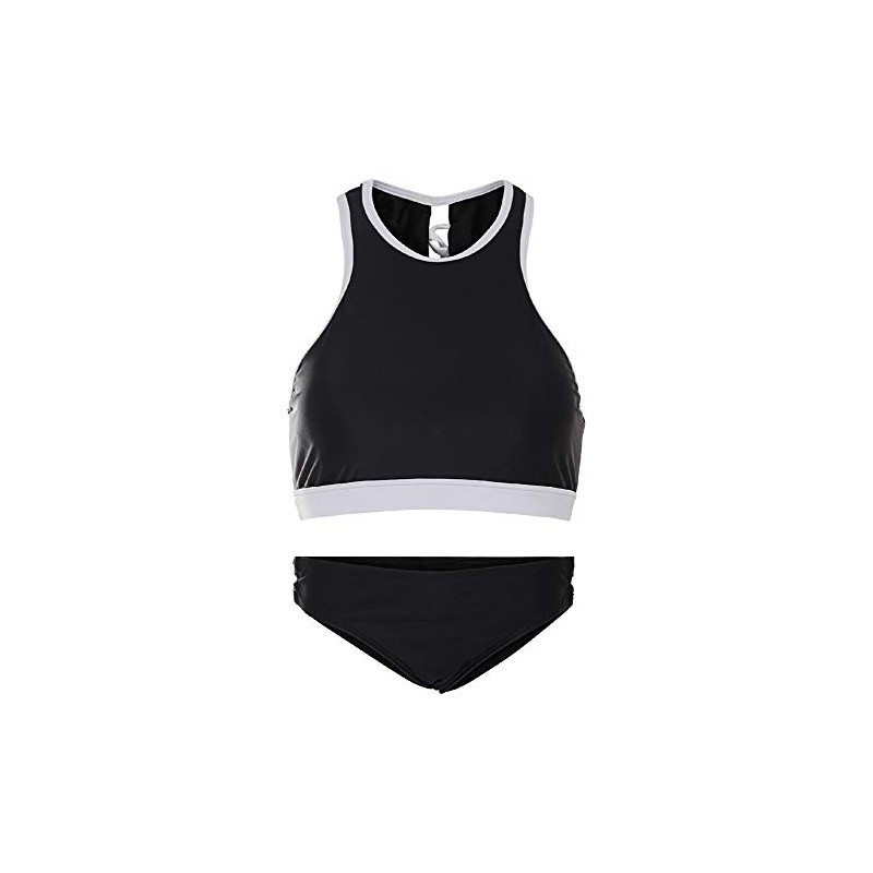 La-V Girls' Two-Piece Sports Bikini, black