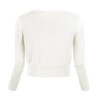 Urban CoCo Women's Cropped Cardigan V-Neck Button Down Knitted Sweater