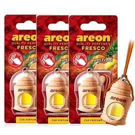 AREON Fresco Car Air Freshener Tutti Frutti 4 Milliliters Multi Pack Of 3
