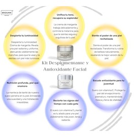 BRIDUNN SKINCARE Kit Facial Despigmentante y Antioxidante | Crema Aclarante con Flor de Margarita y Suero con Vitamina E | Piel Radiante y Joven | Natural y No Tóxico