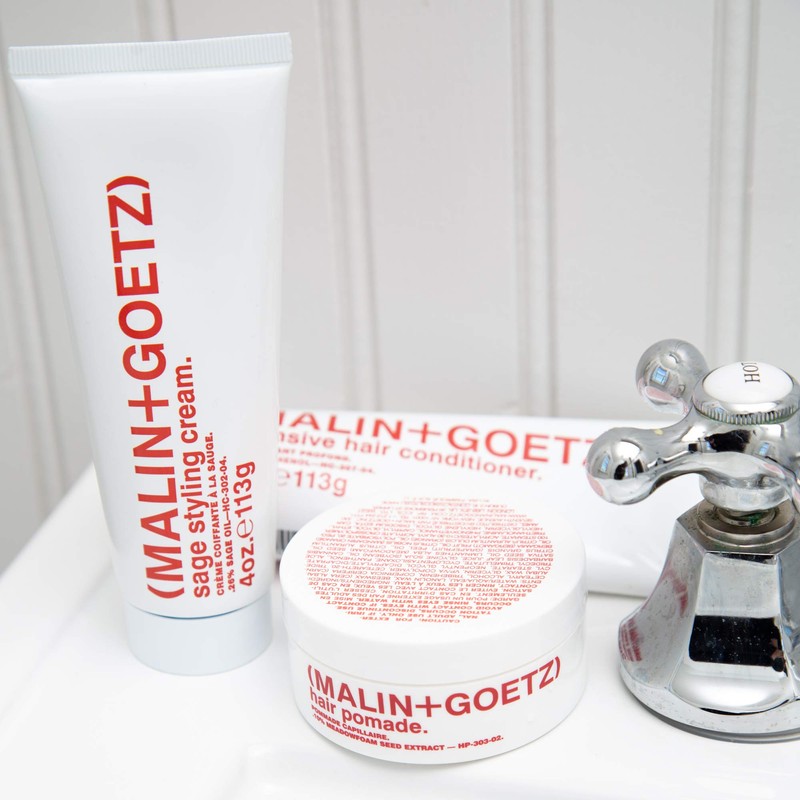 Malin + Goetz sage styling cream—lightweight, versatile for all hair