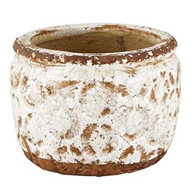 47th & Main Vintage Planter/Pot, Small, Cream