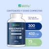 Wellthy Bisglicinato Magnesio 300 Cápsulas 432mg 100 Natural Alta Absorción
