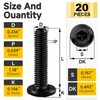 Mywish M6 x 30mm 20Pcs Flat Head Hex Socket Cap