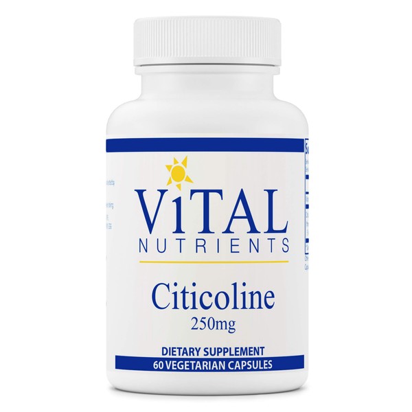 Vital Nutrients - Citicoline - Mental Focus and Attention - 60 Vegetarian Capsules per Bottle - 250 mg