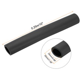 QUARKZMAN 2 x 25 cm Pipe Insulation Foam, Diameter 25 mm, Insulation Thickness 5 mm, Heating Pipe Cover for Fitness Equipment, Pipes, Handling (Black)