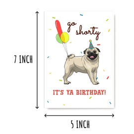 NALSDesigns It's Ya Birthday Card - Pug Dog Cute Birthday Card - Pug Happy Bday Card - Funny Greeting Card - Pug Dog Pet Humor Card