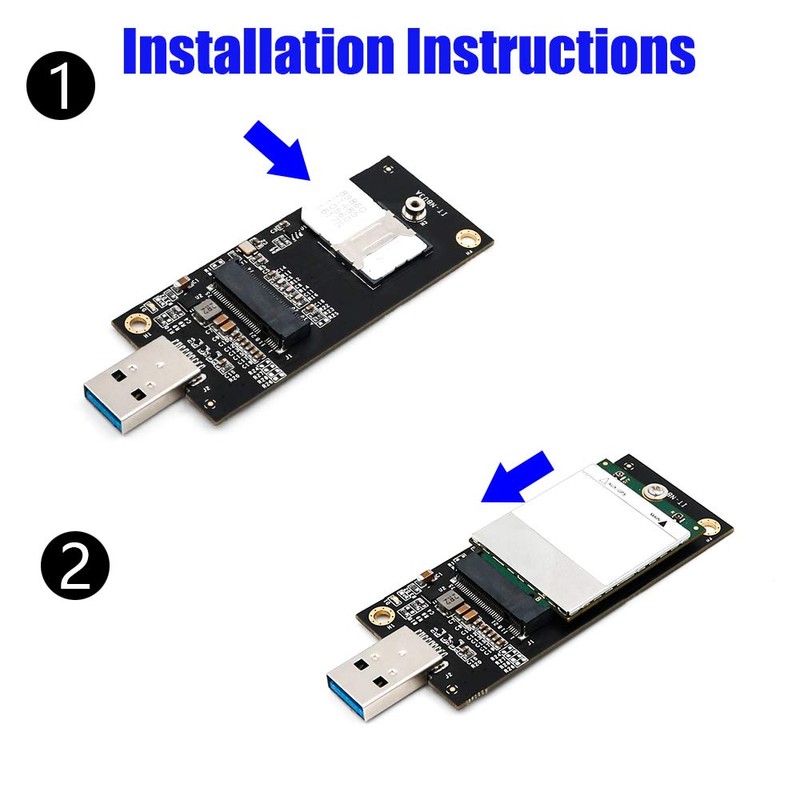 LeHang NGFF (M.2) Key B to USB 3.0 Adapter with