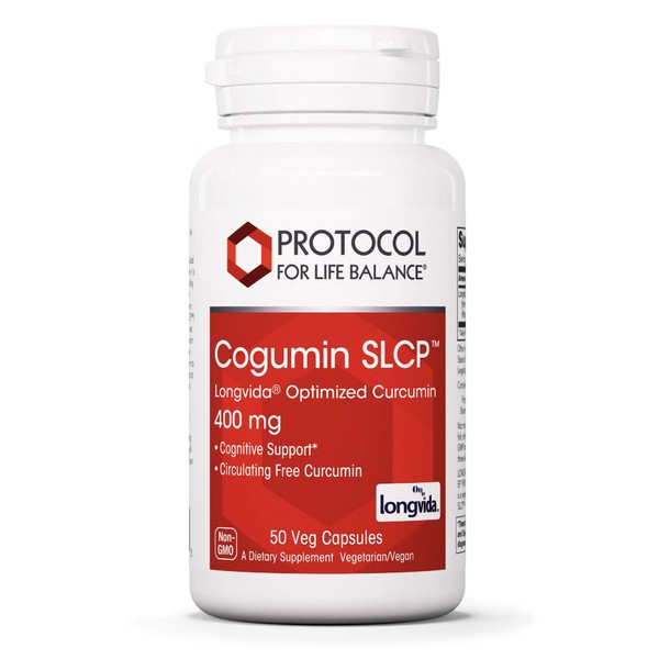 PROTOCOL FOR LIFE BALANCE - Cogumin SLCP Longvida Optimized Curcumin 400 mg - 50 Veg Capsules