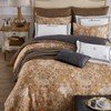 mixinni Long Staple Cotton Percale Golden Paisley Duvet Cover King