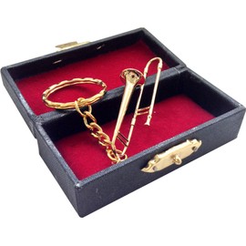 Sunrise Sound House sanraizusaundohausu Miniature Musical Instrument Metal Trombone 4.5 cm