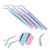 Gatuida 4Pcs Curved Tweezers Stainless Tools for Nail Art Scrapbooking