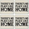 CoasterStone Portavasos absorbentes (juego de 4), No Place Like Home