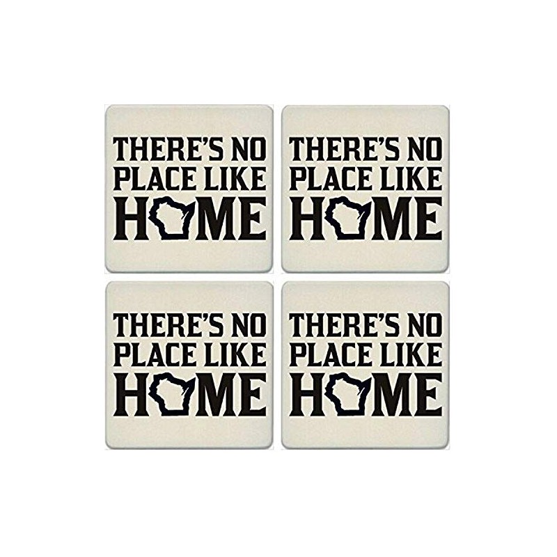 CoasterStone Portavasos absorbentes (juego de 4), No Place Like Home