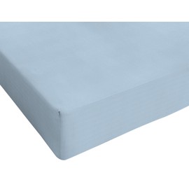 Sogni e Capricci Max Color Fitted Sheet with 25cm Corner, 100% Cotton, Light Blue, small double