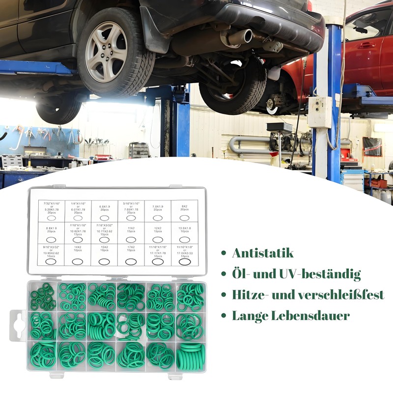 270 Piece Compressor O-Ring Kit Gaskets 18 Sizes Car Air