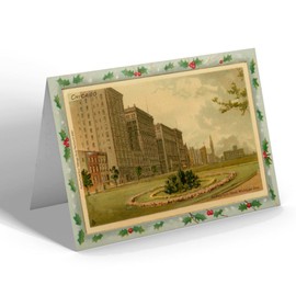 CHRISTMAS CARD - Vintage Illinois USA - Chicago. Auditorium Hotel. Michigan Ave