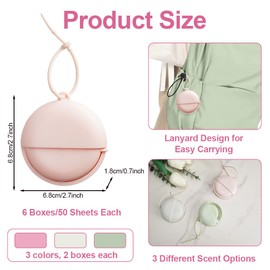 Mulaibdin 6 Boxes Paper Soap Sheets for Traveling, 300pcs Portable Hand Washing Soap, Disposable Foaming Bath Soap Flakes for Camping Hiking Outdoor