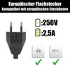 Powice Euro Plug, Pack of 4 Schuko Plugs, Plug 230