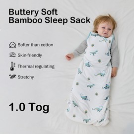 BubblePanda Rayon Made from Bamboo Sleep Sack 2t-3t 1.0 Tog Soft Toddler Sleeping Sack 24-36 Months for Babies 2-Way Zipper Baby Wearable Blanket