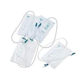 Prosys Drainable Urine Bag 2 Litre (Sterile) with Click-Close tap (x5) - Includes 5 Pairs of Non-Latex Gloves