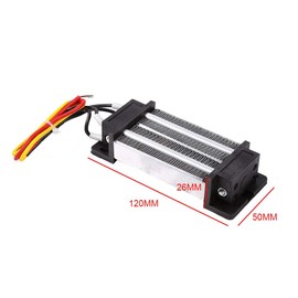 PTC Heating Element, 200W DC 12V Insulated PTC Ceramic Air Heater, PTC Heater, Electrically Insulated Ceramic Thermostatic High Performance PTC Heating Element Heater (12V 200W)