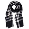 Street One Women's Checked Scarf, black