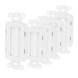 ChaosssCo Decorator Brush Passthrough, Brush Wall Plate Insert, 5 Pack White