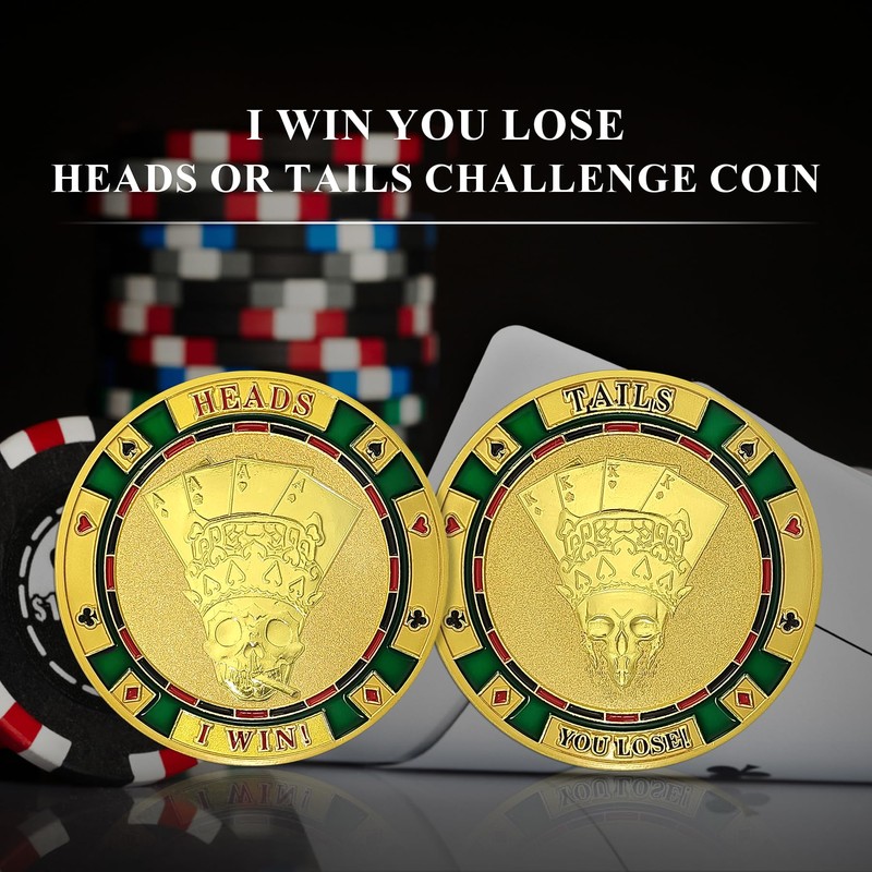 Heads Or Tails Darts Challenge Coin I Win You Lose