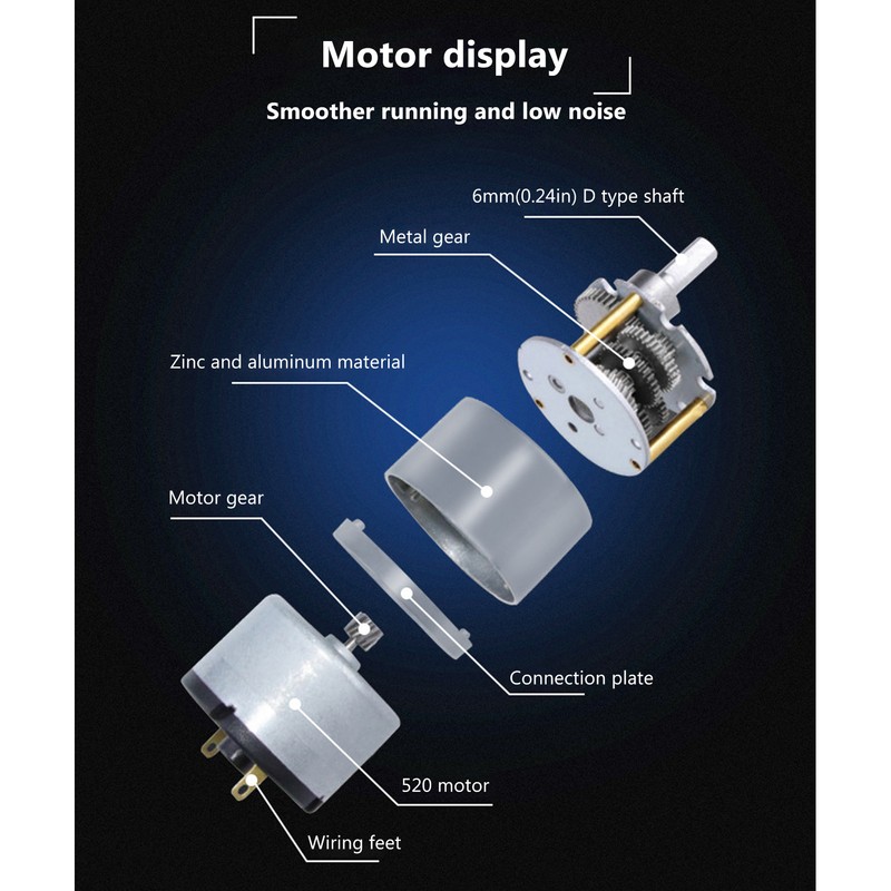 Self Locking Worm Gear Motor Great Torsion Brass Coil Speed