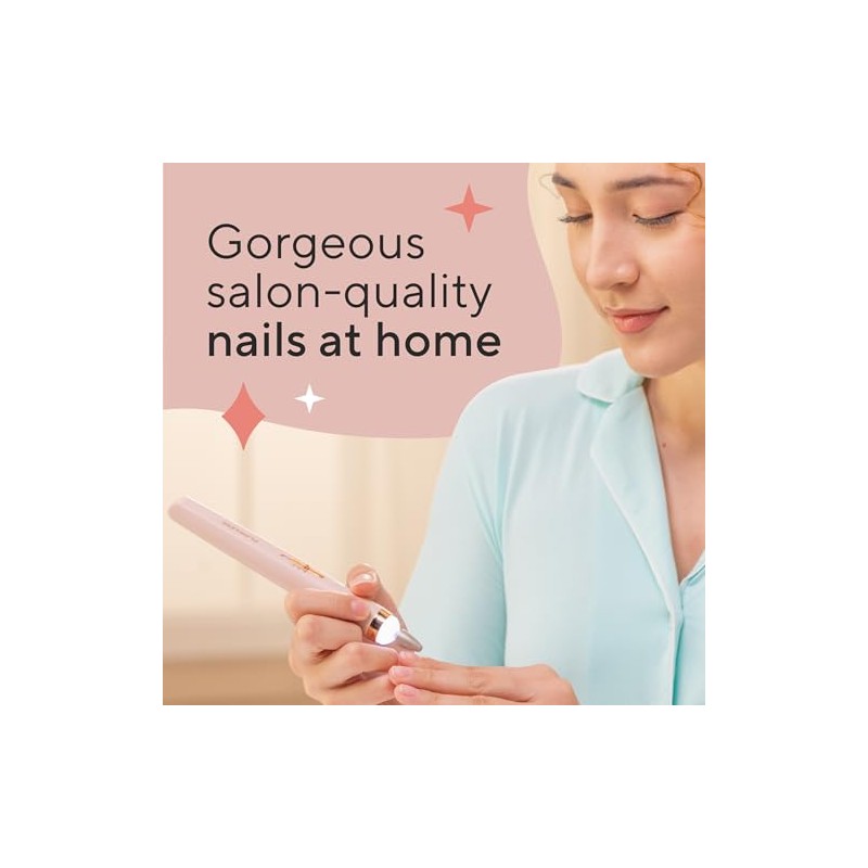 Finishing Touch Flawless Salon Nails Kit, Electronic Nail File and